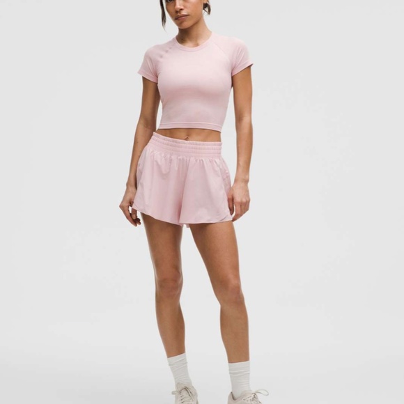 Lululemon Shake It Out High-Rise Running Short 2.5" Pink Haze Size S NEW WITH TA - Picture 1 of 5